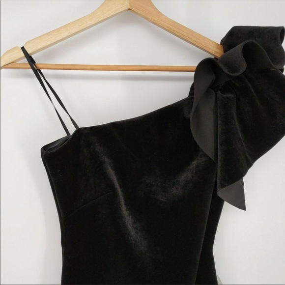 ELIZA J WOMENS VELVET ONE SHOULDER SHEATH DRESS - Picture 10 of 10